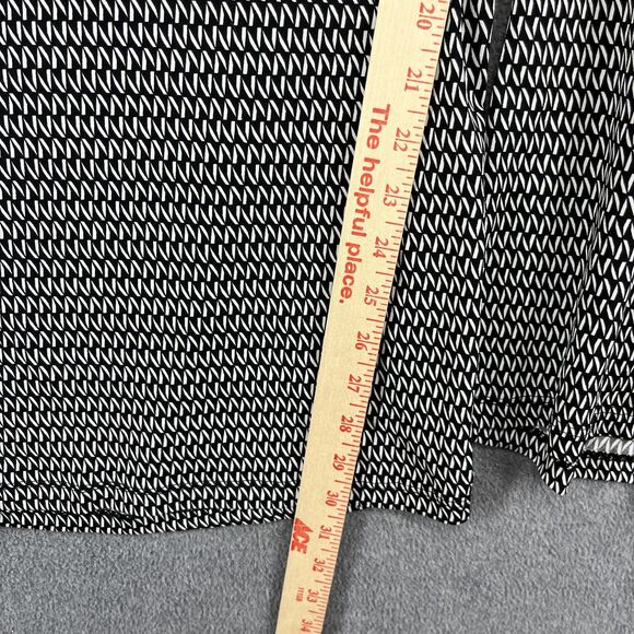 Alfani Pants Womens 2X Plus Black White Chain Print Wide Leg Pull On Made in USA - Picture 9 of 16